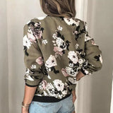 Elegant Autumn Floral Printed Jackets Women