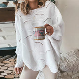 Women's Loose Fitting Solid Color Winter Sweater