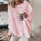 Women's Loose Fitting Solid Color Winter Sweater