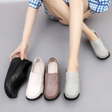 Women's Genuine Leather Platform Loafers