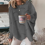 Women's Loose Fitting Solid Color Winter Sweater