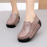 Women's Genuine Leather Platform Loafers