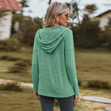 Loose Fitting Lightweight Hooded Sweatshirt Women