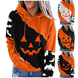 Women's Pullover Halloween Print Hoodie