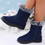 Women's Rubber Soled Mid High Winter Boots