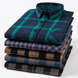 Men's Winter Checkered Casual Long Sleeve Shirts