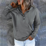 Women's Top Button Pocket Hoodie