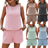 Women's Summer 2 Pieces Shorts + Top