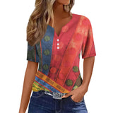 Women's Casual Summer Button Blouse