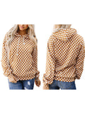 Women's Cozy Casual Plaid Print Baggy Sweatshirt