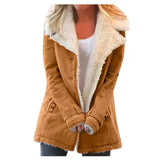 Women's Casual Plush Lapel Winter Coat