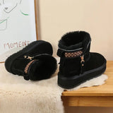 Winter Warm Thick Soled Velvet Padded Snow Boot Women