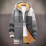 Men's Long Zipper Hooded Warm Thick Winter Jacket