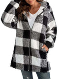 Women's Hooded Teddy Bear Plush Jacket