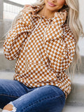 Women's Cozy Casual Plaid Print Baggy Sweatshirt