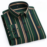 Men's Striped and Plaid Long Sleeved Winter Shirts