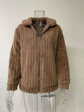 Plush Short Cardigan Zip Jacket