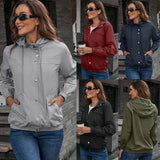 Women's Sports Hooded Raincoat