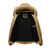 Men's Fur Collar Hooded Winter Parka