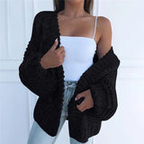 Ladies Winter Long Knitted Cardigan Sweater