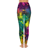 Abstract Splatter Print Yoga Pants