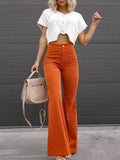 Ladies Slim Fit Flared Corduroy Pant