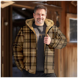 Men's Casual Plaid Thick Hooded Winter Jacket