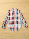 Women's Plus Size Fashionable Plaid Casual Shirts