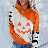 Women's Pullover Halloween Print Hoodie