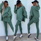 Women's 2 Piece Solid Color Sweatsuits