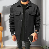 Men's Retro Texture Lapel Shirt Jacket