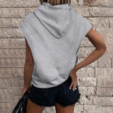 Women's Casual Sleeveless Hooded Vest