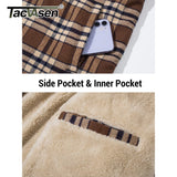 Men's Fleece Lined Flannel Hooded Shirt Jacket