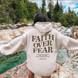 Christian Hoodie Faith Over Fear Women