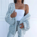 Ladies Winter Long Knitted Cardigan Sweater