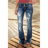 Women's Straight or Ripped Legged Jeans