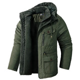 Cashmere Fleece Thicken Winter Hooded Jacket Men