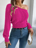 Women's Winter Off Shoulder Pullover Sweater