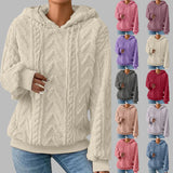 Women's Jacquard Various Colors Thickened Hoodie