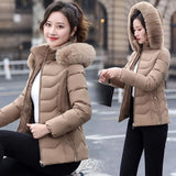 Women's Wool Lined Fur Collared Hooded Winter Parka