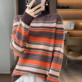 Women's Striped Pullover Cashmere Winter Sweater