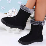 Women's Rubber Soled Mid High Winter Boots