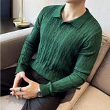 Men's V-Neck High Quality Warm Knit Sweater