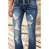 Women's Straight or Ripped Legged Jeans