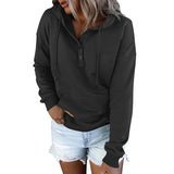 Women's Top Button Pocket Hoodie