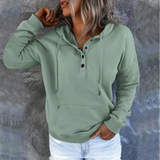 Women's Top Button Pocket Hoodie