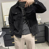 Lapel Corduroy Jacket Men