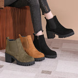 Women's Round Toe Platform Boots