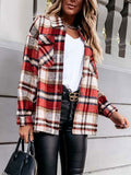 Plaid Jacket Shirt Coat For Women