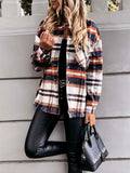 Plaid Jacket Shirt Coat For Women